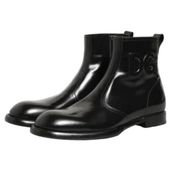 Embossed Logo Ankle Boots
