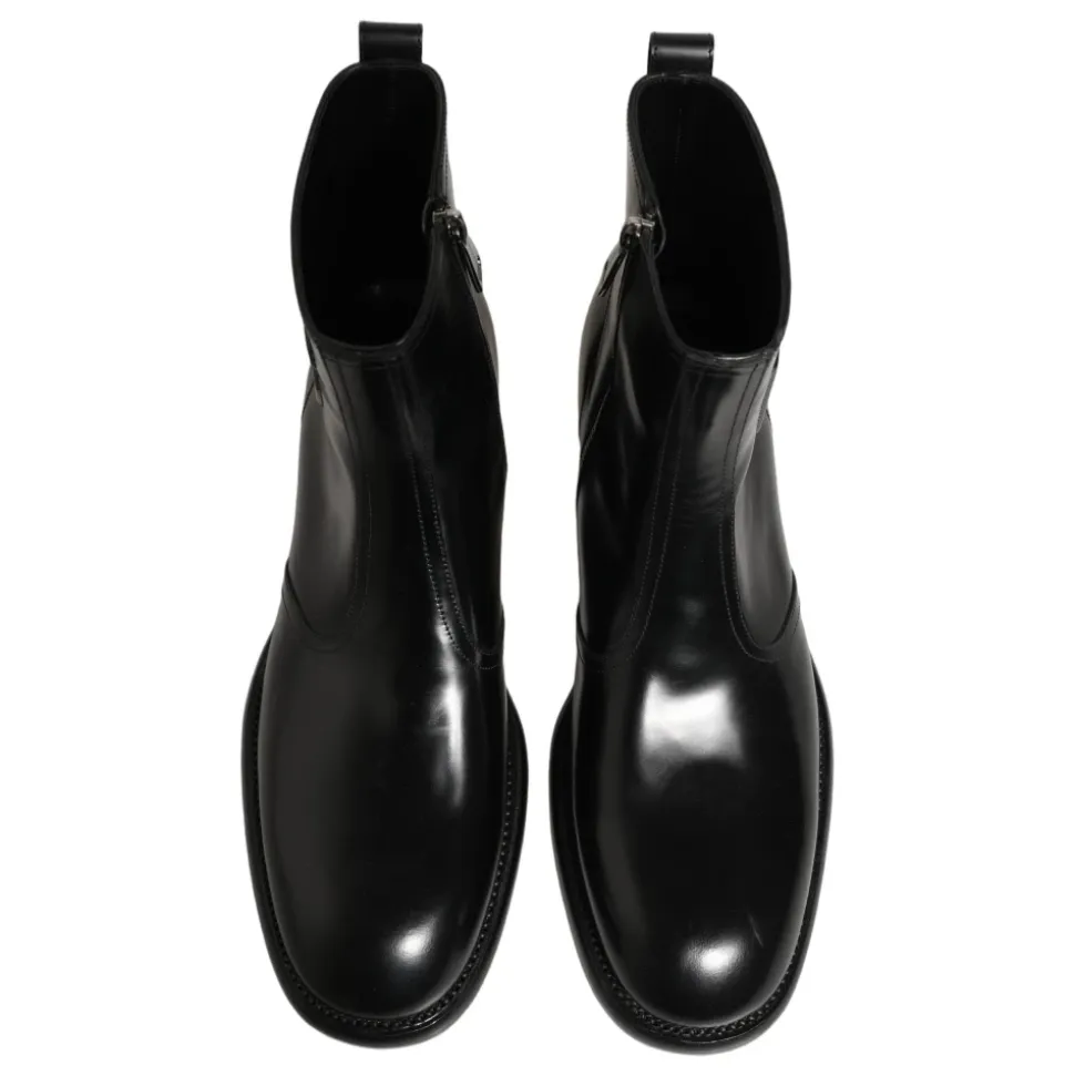 Embossed Logo Ankle Boots