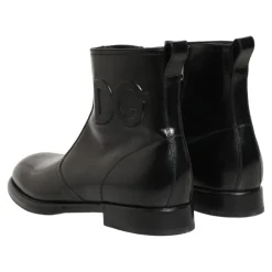 Embossed Logo Ankle Boots