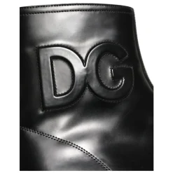Embossed Logo Ankle Boots