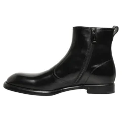 Embossed Logo Ankle Boots