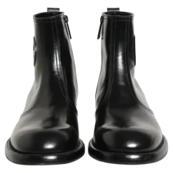 Embossed Logo Ankle Boots