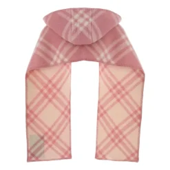 Embroidered Checked Scarf