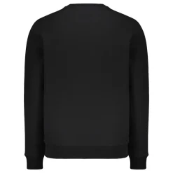 Embroidered Cotton Sweatshirt with Ribbed Edges