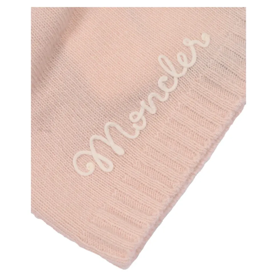 Embroidered Logo Wool and Cashmere Beanie
