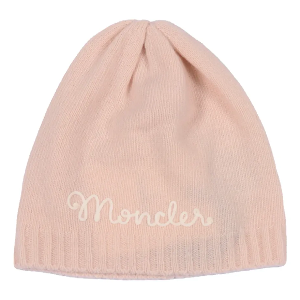Embroidered Logo Wool and Cashmere Beanie