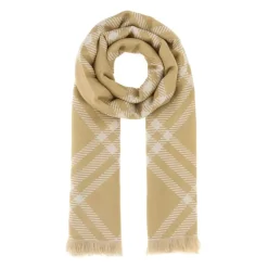 Embroidered Wool Blend Scarf