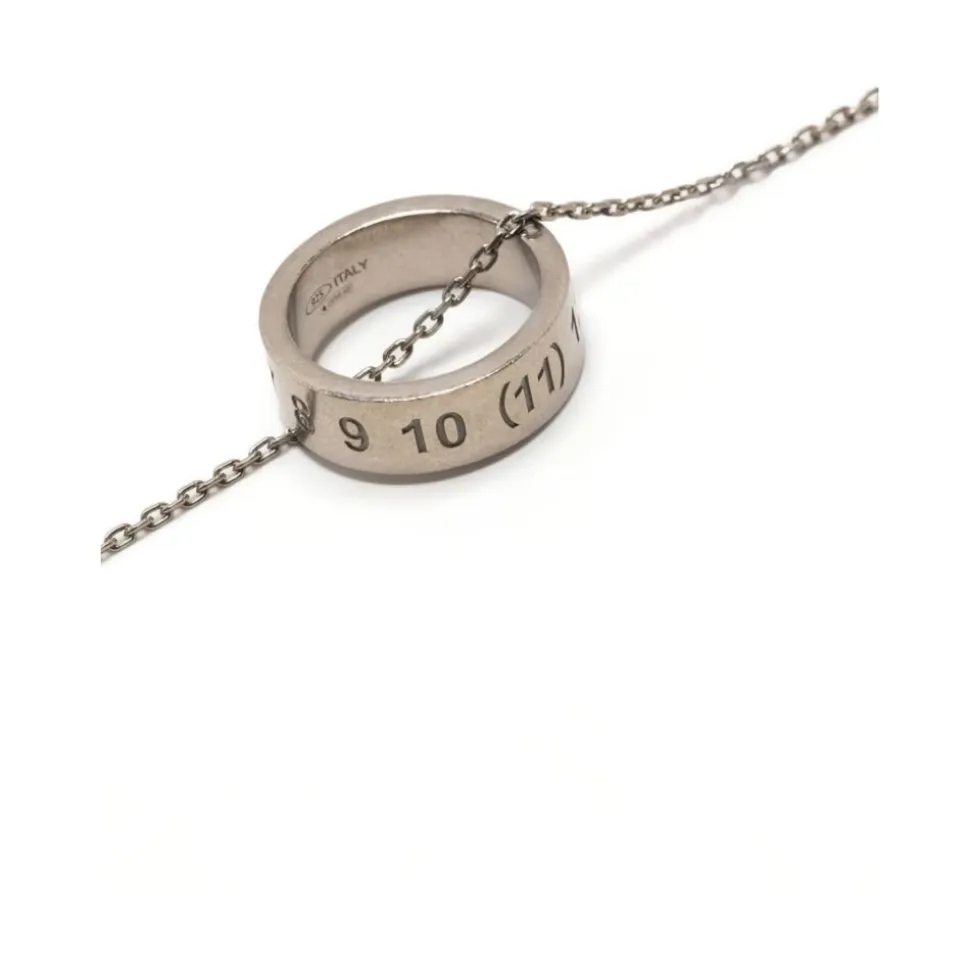 Engraved Ring Pendant Necklace
