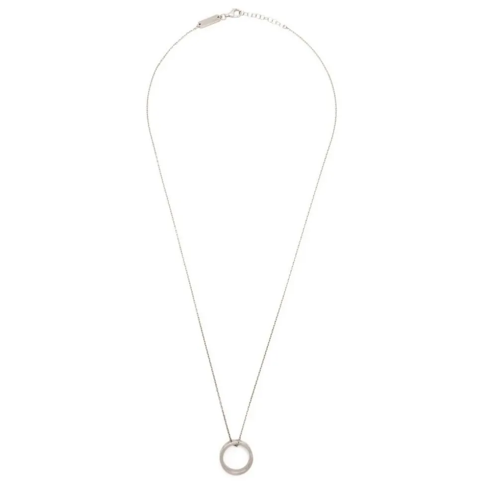 Engraved Ring Pendant Necklace