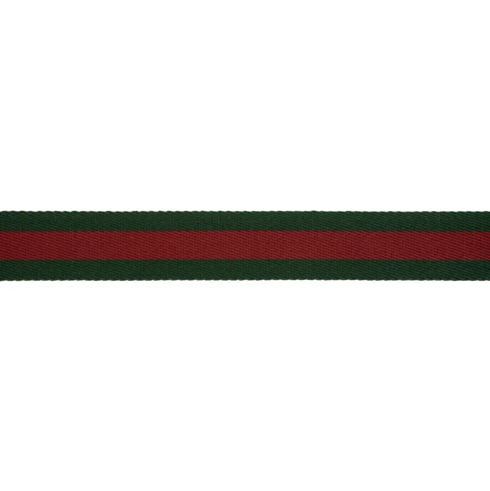 Fabric Belt with Leather Details