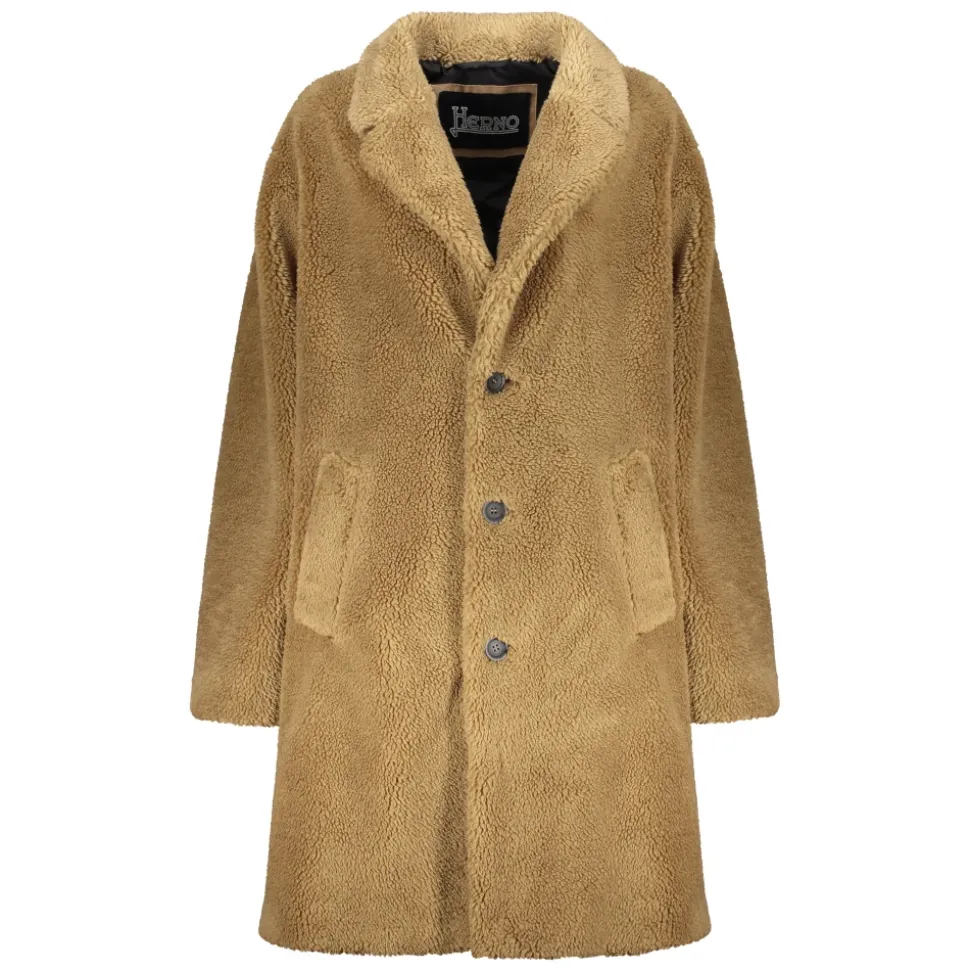 Faux Fur Lapel Collar Coat