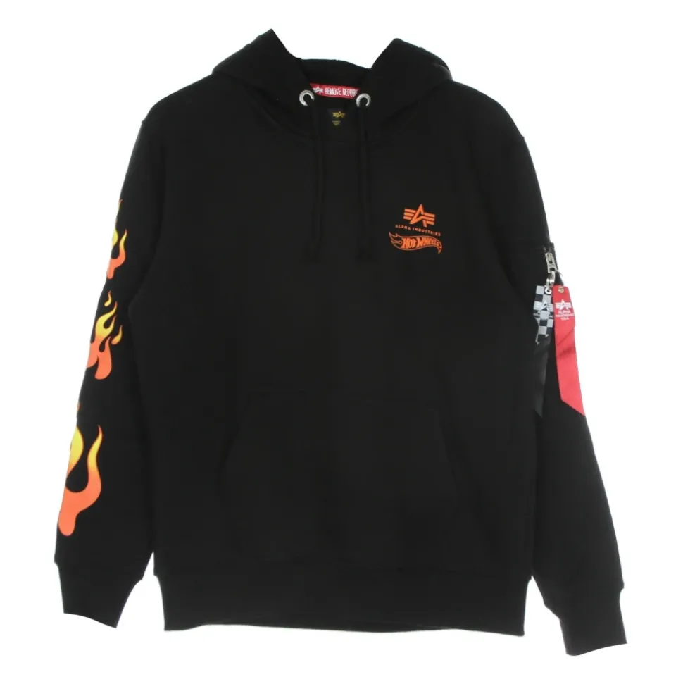 Flame Hoody Hot Wheels Mens Hoodie