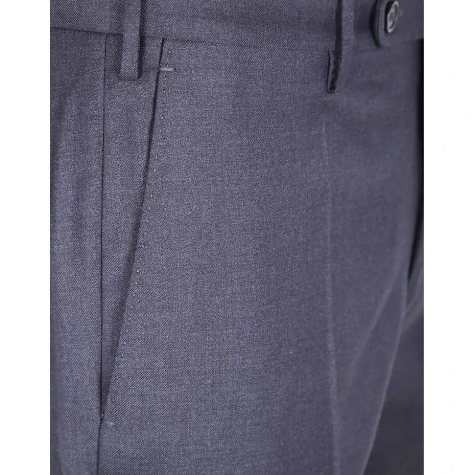 Flat-Front Wool Dress Pants