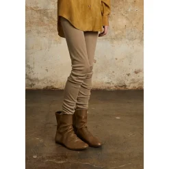 Flat Green Khaki Ankle Boots