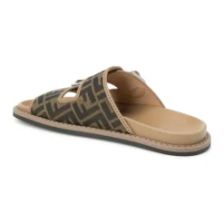 Flat Sandals with FF Jacquard Pattern