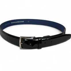 Floris Mens Belt Black Patent Leather