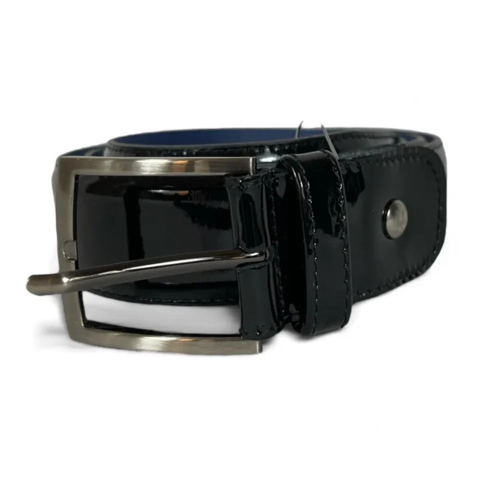 Floris Mens Belt Black Patent Leather