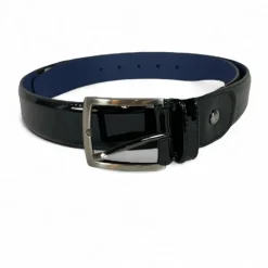 Floris Mens Belt Black Patent Leather