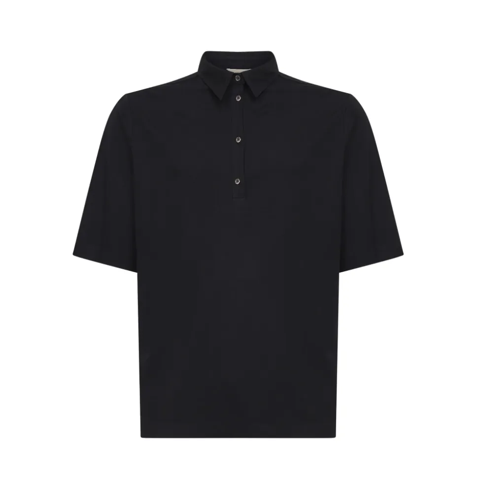Four-button Placket Polo Shirt