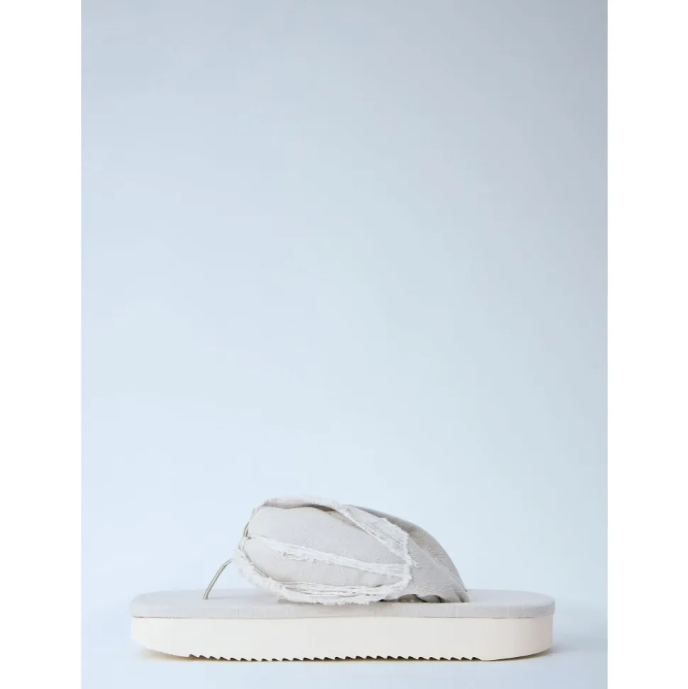 Frayed Edge Thong Sandals