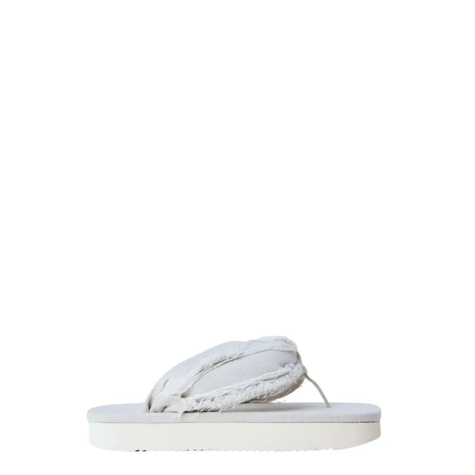 Frayed Edge Thong Sandals