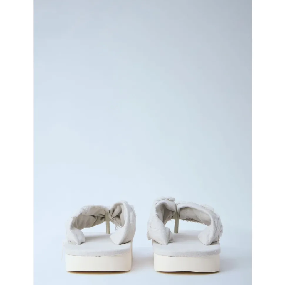 Frayed Edge Thong Sandals