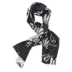 Fringed bicolored fantasy scarf