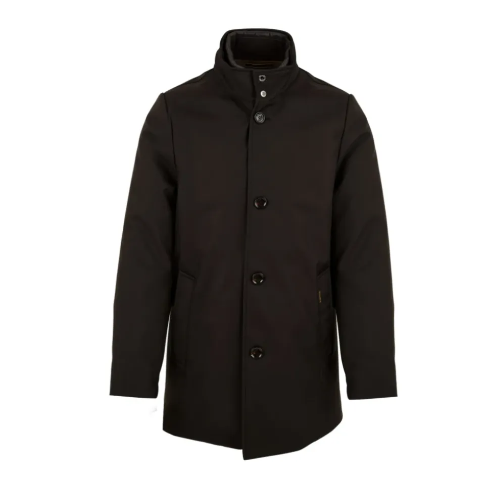 Front Zip and Button Closure Removable Hood