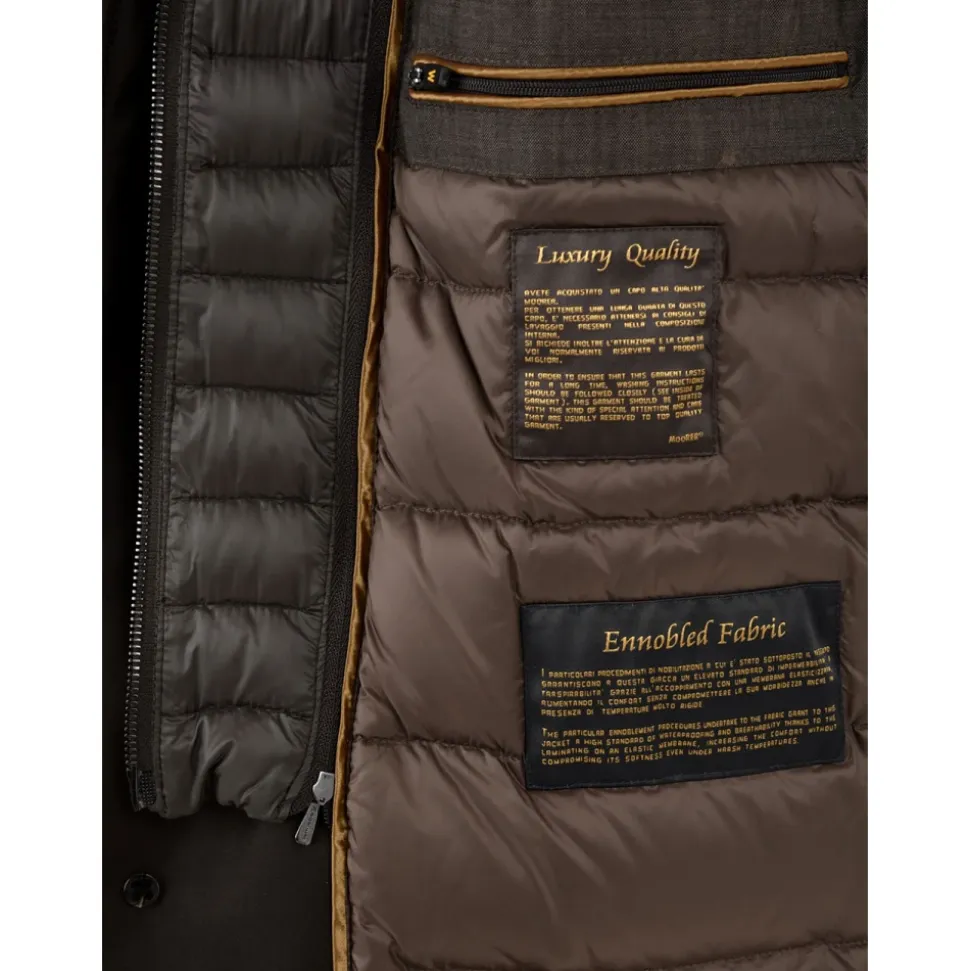 Front Zip and Button Closure Removable Hood