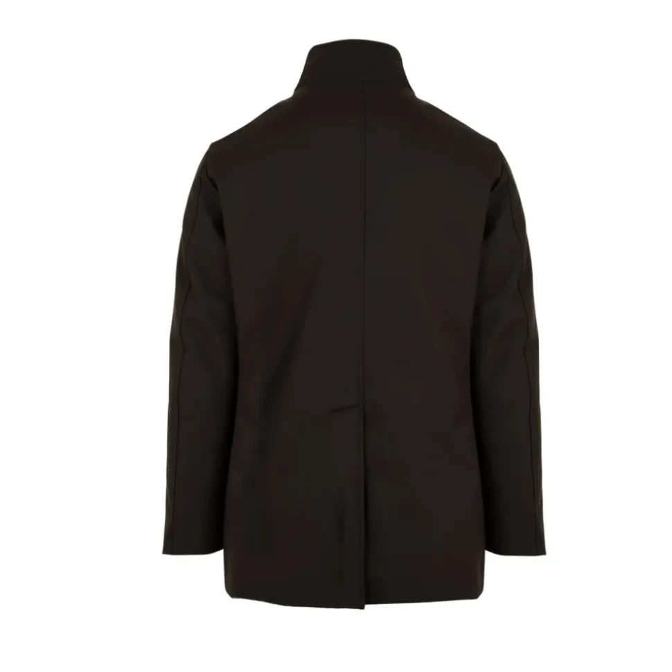 Front Zip and Button Closure Removable Hood