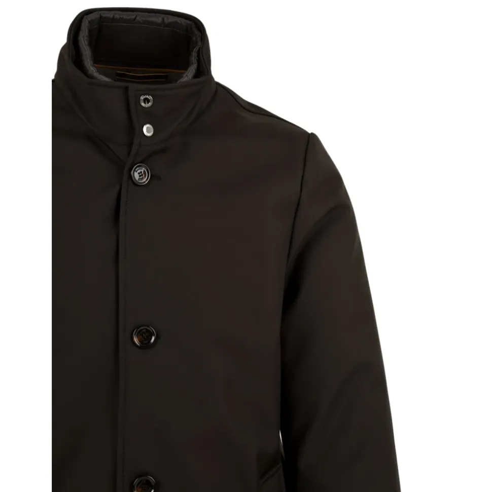Front Zip and Button Closure Removable Hood