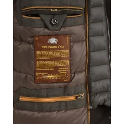 Front Zip and Button Closure Removable Hood