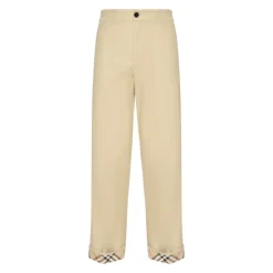 Gabardine Elasticated Trousers in Hamper Beige