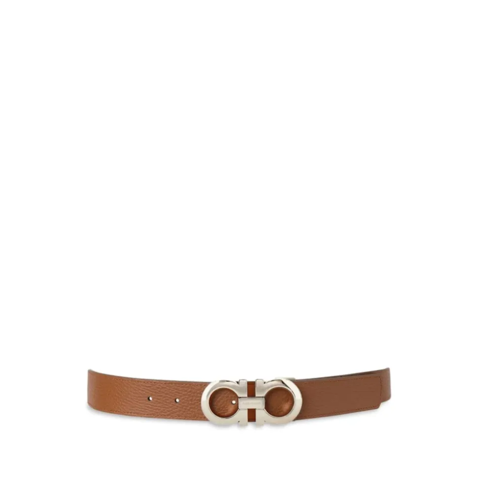 Gancini Leather Belt
