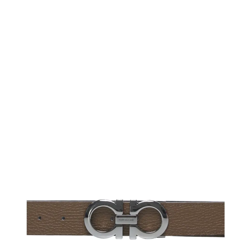 Gancini Reversible Leather Belt