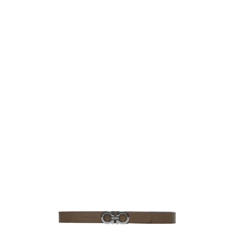 Gancini Reversible Leather Belt