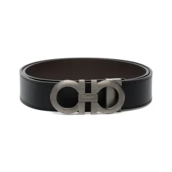 Gancini Reversible Leather Belt