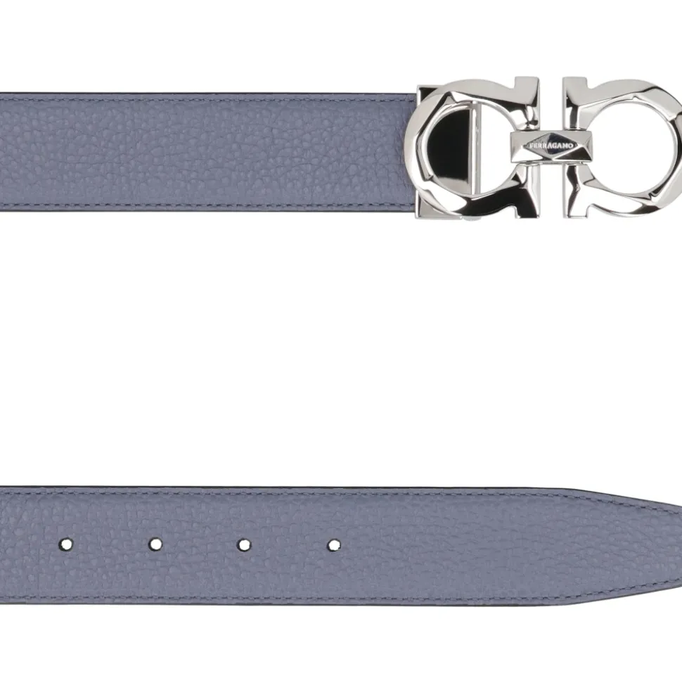 Gancini Reversible Leather Belt