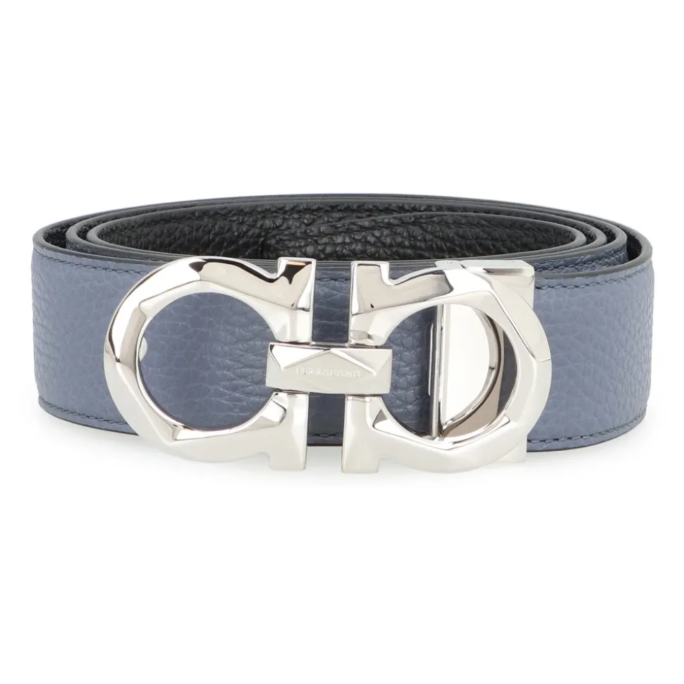 Gancini Reversible Leather Belt
