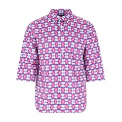 Geometric-Pattern Short-Sleeve Shirt
