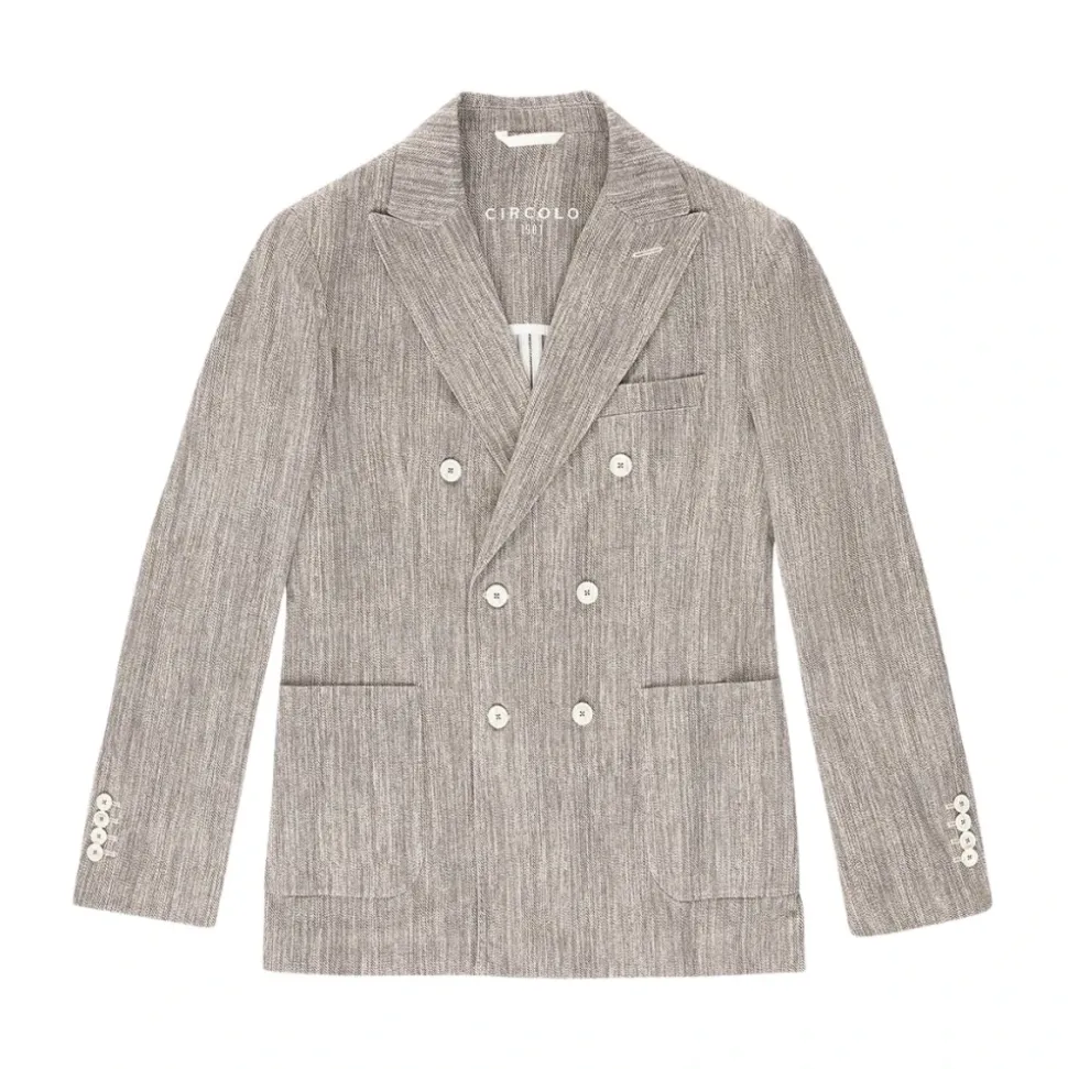 Giacca doppiopeto diagonal canvas