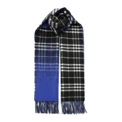 Gradient Check Cashmere Scarf