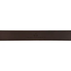Grained Leather Logo Buckle Belt