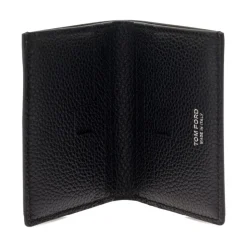 Grain Leather Folding Cardholder