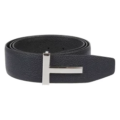 Grain Leather T Icon Belt