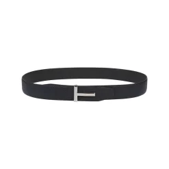 Grain Leather T Icon Belt