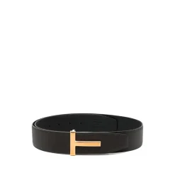 Grain Leather T Icon Belt