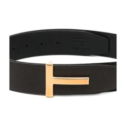 Grain Leather T Icon Belt