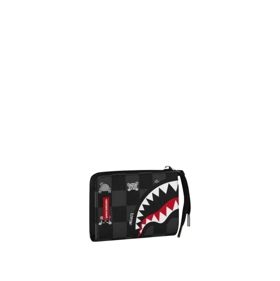 Gray Peeking Character Check Wallet