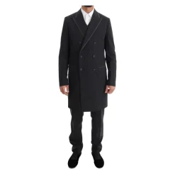 Gray Wool Stretch 3 Piece Two Button Suit